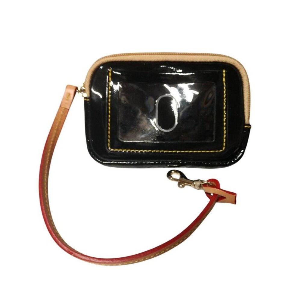Dooney & Bourke Black & Beige Patent Leather Tote/crossbody & Wristlet Set - Picture 6 of 16